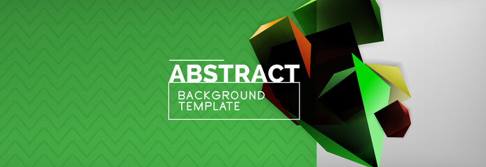 Dark 3d triangular low poly shapes abstract background