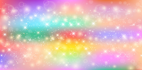 Cute Universe Background in Fairy Princess Colors.