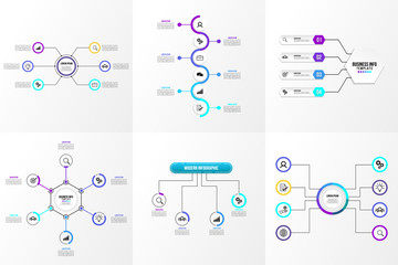 Set Of Infographics Elements Vector Design Template. Business Data Visualization Infographics Timeline with Marketing Icons most useful can be used for workflow, presentation, diagrams, reports