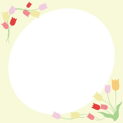 Illustration of tulip frame.