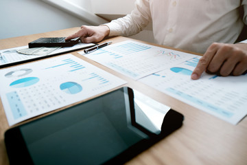 Auditor or internal revenue service staff, Business women checking annual financial statements of company. Audit Concept