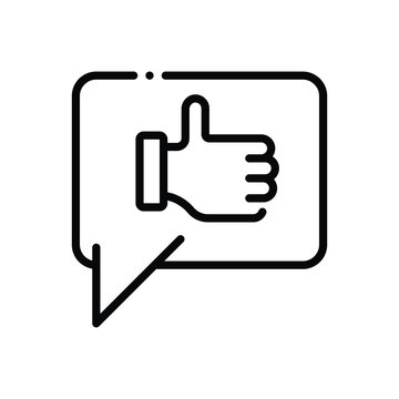 Black line icon for thanks gratitude 