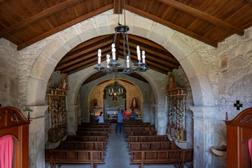 Fototapeta na wymiar chapel of Santa Tegla mont, in Galicia, Spain