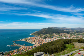 Fototapeta na wymiar view of the coast of La Guardia in Galicia