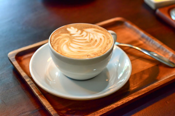Coffee in a white cup
