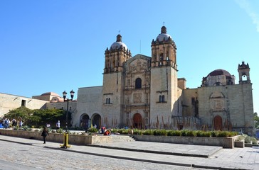 Fototapeta na wymiar Sunny And Beautiful Day In Downtown Oaxaca, Mexico