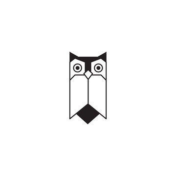 Vector illustration of owl in geometric style