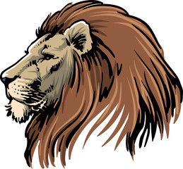 Lion head mascot