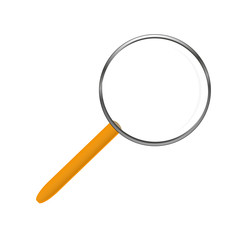 Lupe realistisch gelb silber