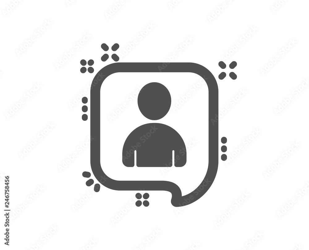 Poster developers chat icon. business management sign. speech bubble symbol. quality design element. classi