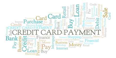 Credit Card Payment word cloud.