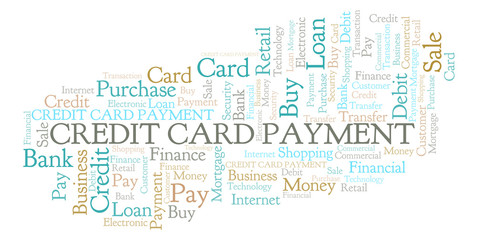 Fototapeta premium Credit Card Payment word cloud.