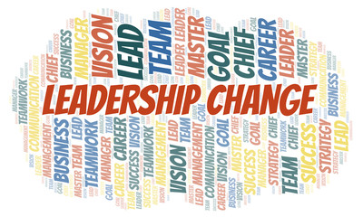 Leadership Change word cloud.