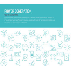 Green energy concept vector symbols of  energy with place for your text.