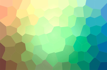 Abstract illustration of blue, green, yellow Big Hexagon background