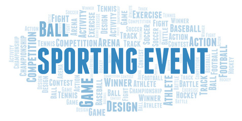 Obraz premium Sporting Event word cloud.