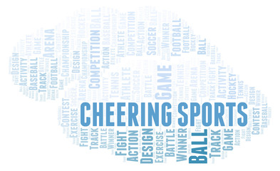 Cheering Sports word cloud.