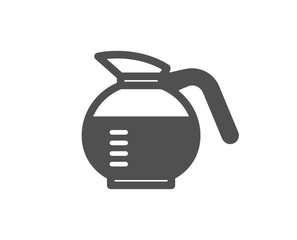 Obraz premium Coffeepot icon. Coffee Hot drink sign. Brewed fresh beverage symbol. Quality design element. Classic style icon. Vector