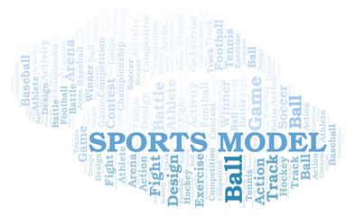 Obraz premium Sports Model word cloud.