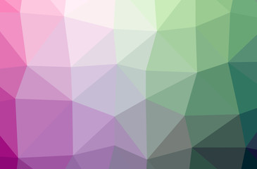 Illustration of abstract Green, Purple horizontal low poly background. Beautiful polygon design pattern.