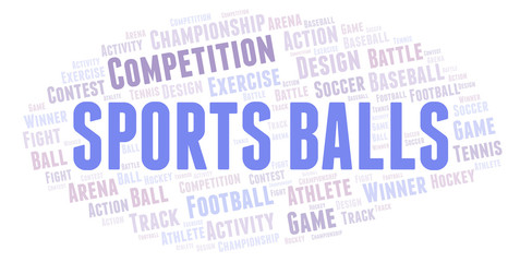 Sports Balls word cloud.