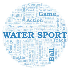 Water Sport word cloud.