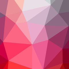 Illustration of abstract low poly red square background.