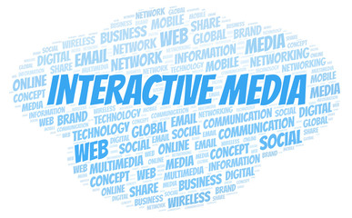 Interactive Media word cloud.