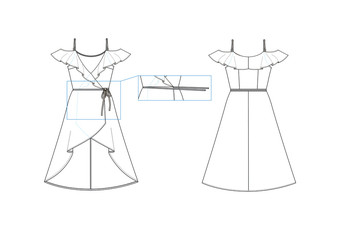  drawn fashion online shop icons set. Decorative icons dress, clothing,  Vector illustration ink style