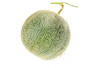 cantaloupe melon on white background,a whole of cantaloupe melon fruits isolated on white background.