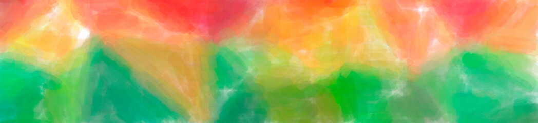 Abstract illustration of green, pink, red, yellow Watercolor background