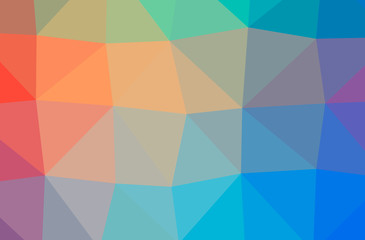 Illustration of abstract Blue, Green And Yellow horizontal low poly background. Beautiful polygon design pattern.