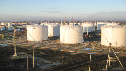 Obraz premium Storage tanks for petroleum products