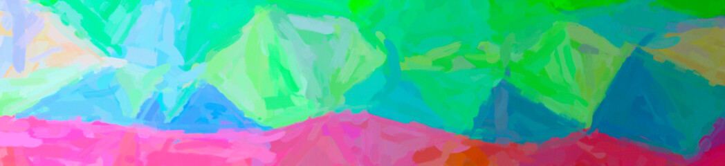 Fototapeta na wymiar Abstract illustration of green, pink, purple, red Impressionist Impasto background