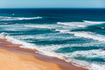 waves on the beach, great ocean road in Melbourne Australia