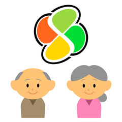 高齢者とクローバーマーク
