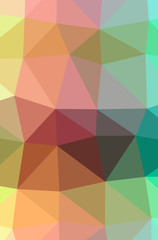 Illustration of abstract Green, Orange, Yellow vertical low poly background. Beautiful polygon design pattern.
