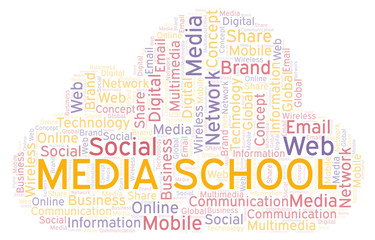 Media School word cloud.
