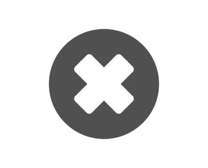 Delete icon. Remove sign. Cancel or Close symbol. Quality design element. Classic style icon. Vector