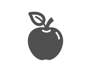 Apple icon. Fresh fruit sign. Natural food symbol. Quality design element. Classic style icon. Vector