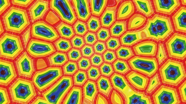Kaleidoskopische Regenbogenfarben Animation