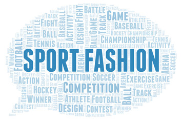 Obraz premium Sport Fashion word cloud.