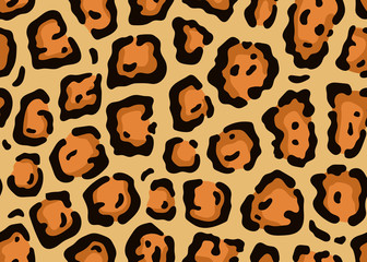 Fototapeta premium Leopard pattern design, seamless vector illustration background