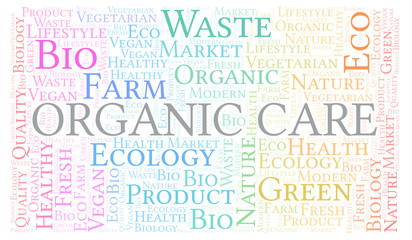 Organic Care word cloud.