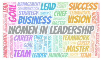 Fototapeta premium Women In Leadership word cloud.