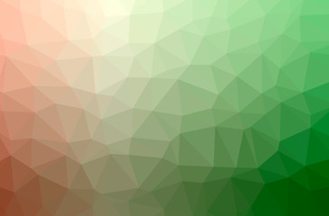 Illustration of abstract Green horizontal low poly background. Beautiful polygon design pattern.