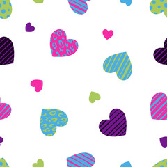 Hearts vector background. Valentines day card, greeting, wedding, symbol. Seamless hearts pattern