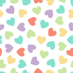 Hearts vector background. Valentines day card, greeting, wedding, symbol. Seamless hearts pattern