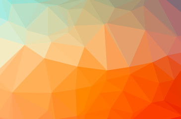 Illustration of abstract Orange horizontal low poly background. Beautiful polygon design pattern.