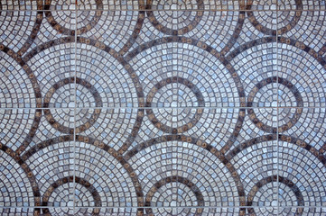 Circle mosaic texture floor